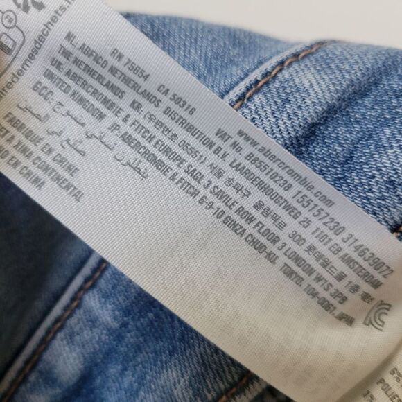 6 28 ABERCROMBIE & FITCH Super Skinny Ankle High Rise HR JEANS - Picture 6 of 9